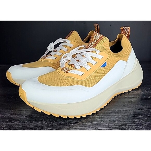 Vessi Stormburst Low Top Men Size 9 Waterproof Sneakers Orange White NEW - RARE